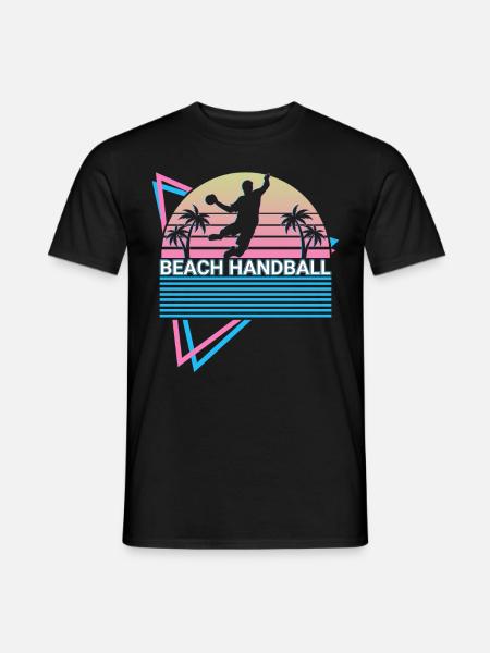 Beach Handball Player Retro - Men's T-Shirt - black