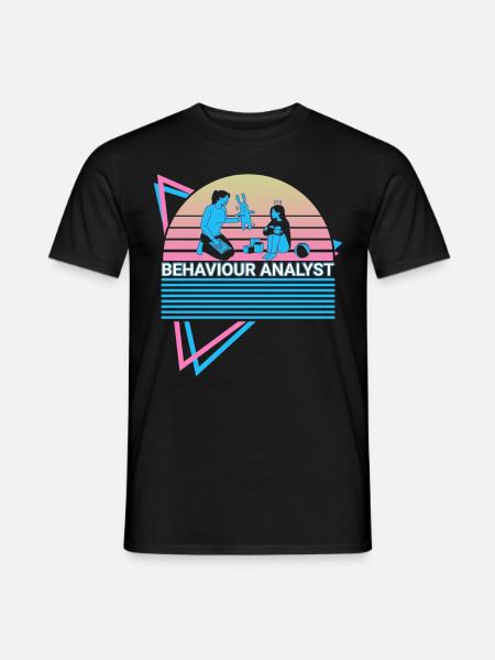 Behavioral Analyst Retro - Men's T-Shirt - black