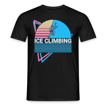 Escalade sur glace Ice Climber Retro - T-shirt homme - noir - Devant - AI Model Male 178 light (178cm)