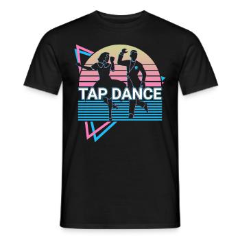 Claquettes Danse à claquettes Rétro - T-shirt homme - noir - Devant - AI Model Male 178 light (178cm)