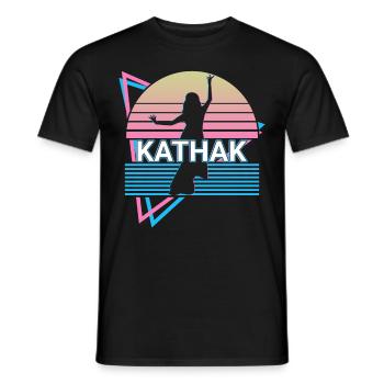 Kathak Indian Dance Rétro - T-shirt homme - noir - Devant - AI Model Male 178 light (178cm)