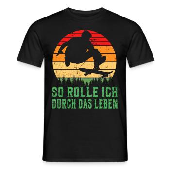 Skateboarder Skateboarding Skaten Skater - Männer T-Shirt - Schwarz - Vorne - AI Model Male 178 light (178cm)
