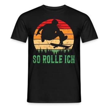 Skateboarder Skateboarding Skaten Skater - Männer T-Shirt - Schwarz - Vorne - AI Model Male 178 light (178cm)