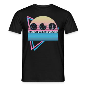Chocolate Cookies Retro - Men's T-Shirt - black - Front - AI Model Male 178 light (178cm)