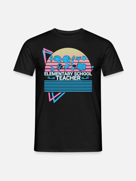 Primary School Teacher Retro - Men's T-Shirt - black