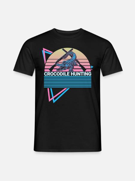 Crocodile Hunting Crocodile Hunter Retro - Men's T-Shirt - black