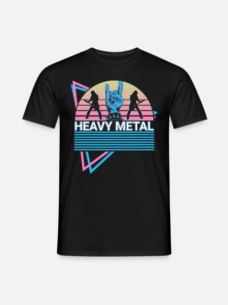Heavy Metal Retro - Men's T-Shirt - black