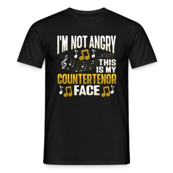 Countertenor singing voice - Men's T-Shirt - black - Front - AI Model Male 178 light (178cm)