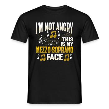 Mezzo-soprano singing voice - Men's T-Shirt - black - Front - AI Model Male 178 light (178cm)