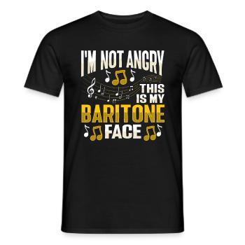 Baritone singing voice - Men's T-Shirt - black - Front - AI Model Male 178 light (178cm)