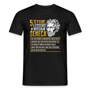 Socrates Philosophy Design - Men's T-Shirt - black - Front - AI Model Male 178 light (178cm)