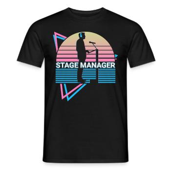 Régisseur Rétro - T-shirt homme - noir - Devant - AI Model Male 178 light (178cm)