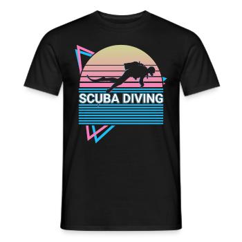 Recreational Diving Recreational Diver Retro - Men's T-Shirt - black - Front - AI Model Male 178 light (178cm)