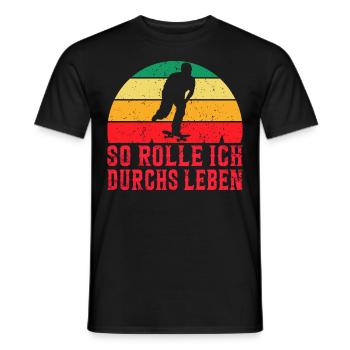 Skateboarder Skateboarding Skaten Skater - Männer T-Shirt - Schwarz - Vorne - AI Model Male 178 light (178cm)
