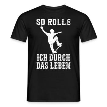 Skateboarder Skateboarding Skaten Skater - Männer T-Shirt - Schwarz - Vorne - AI Model Male 178 light (178cm)