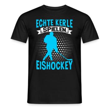 Hockey Eishockeyspieler - Männer T-Shirt - Schwarz - Vorne - AI Model Male 178 light (178cm)