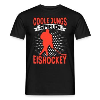 Hockey Eishockeyspieler - Männer T-Shirt - Schwarz - Vorne - AI Model Male 178 light (178cm)