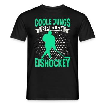 Hockey Eishockeyspieler - Männer T-Shirt - Schwarz - Vorne - AI Model Male 178 light (178cm)