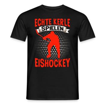 Hockey Eishockeyspieler - Männer T-Shirt - Schwarz - Vorne - AI Model Male 178 light (178cm)