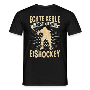 Hockey Eishockeyspieler - Männer T-Shirt - Schwarz - Vorne - AI Model Male 178 light (178cm)