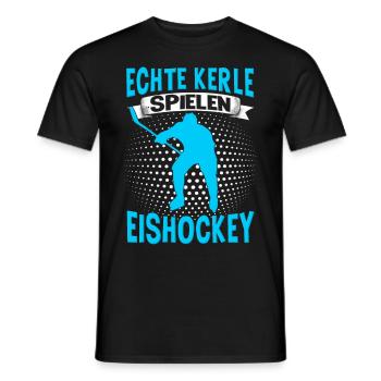 Hockey Eishockeyspieler - Männer T-Shirt - Schwarz - Vorne - AI Model Male 178 light (178cm)