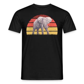 Elephant Africa - Men's T-Shirt - black - Front - AI Model Male 178 light (178cm)