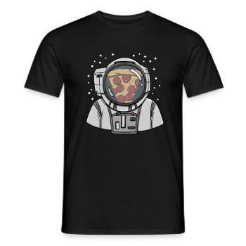 Astronaut Pizza Design pour un boulanger de pizza amateur - T-shirt homme - noir - Devant - AI Model Male 178 light (178cm)