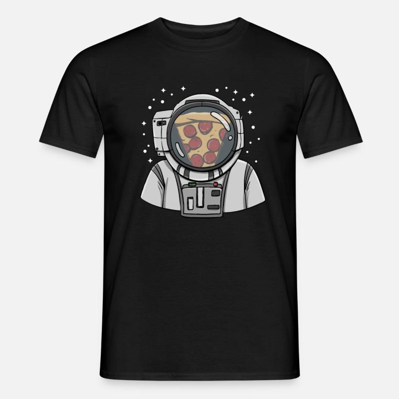 Astronaut Pizza Design Für Einen Hobby-pizzabäcker - Männer T-Shirt - Schwarz