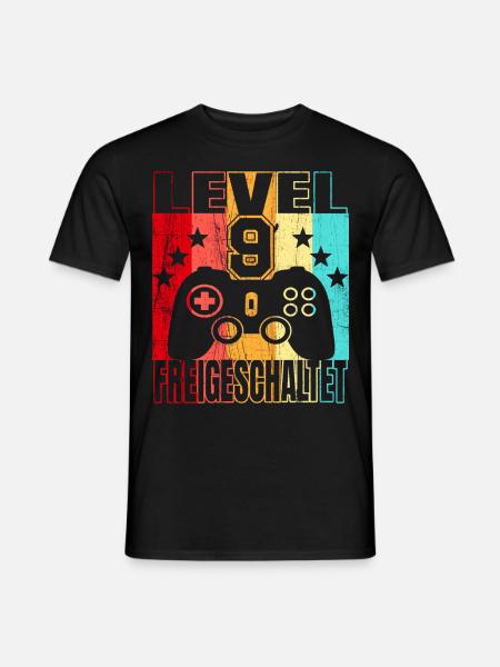 9 Jahre Geburtstagsshirt Zocker Gamer 9. - Männer T-Shirt - Schwarz