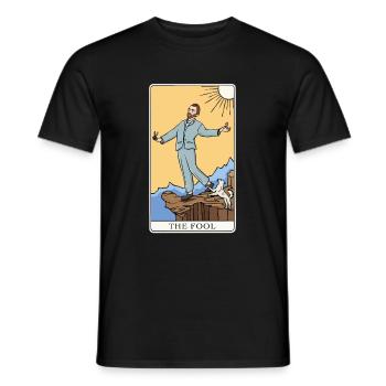 Tarot Van Gogh Ear Fool - Men's T-Shirt - black - Front - AI Model Male 178 light (178cm)