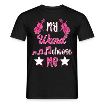 Violine Musik Geige Violinspieler Musikerin - Männer T-Shirt - Schwarz - Vorne - AI Model Male 178 light (178cm)