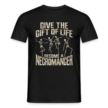 Nécromancien mort-vivant Squelette Sataniste Goth - T-shirt homme - noir - Devant - AI Model Male 178 light (178cm)