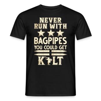 Cornemuse Kilt Écossais Beat Cornemuse - T-shirt homme - noir - Devant - AI Model Male 178 light (178cm)