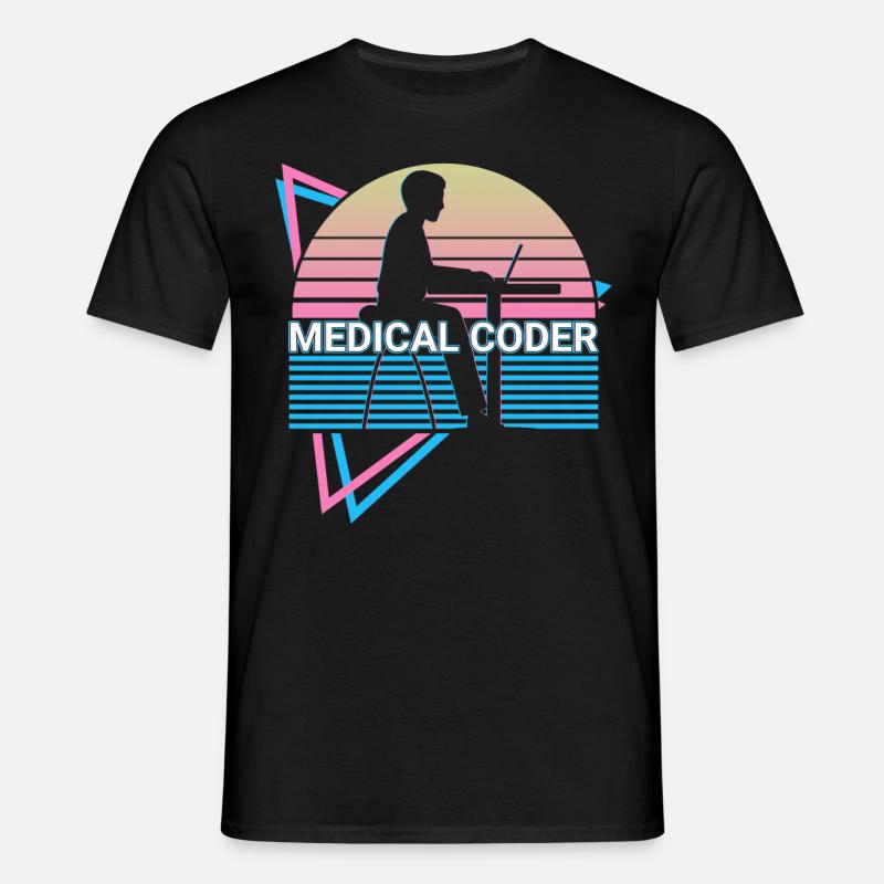 Medical Coder Retro - Men's T-Shirt - black