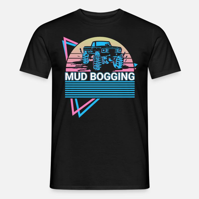 Mud Bogging Retro - Männer T-Shirt - Schwarz
