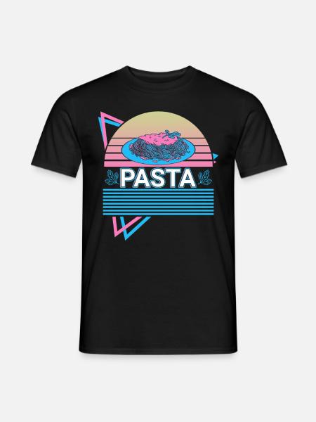 Pasta Retro Pasta Italian - Men's T-Shirt - black