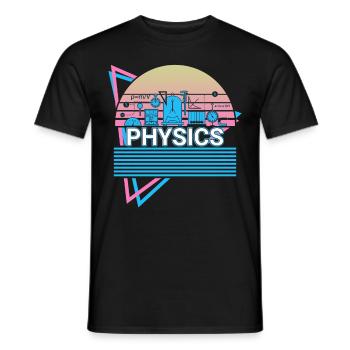 Physics Retro Science - Men's T-Shirt - black - Front - AI Model Male 178 light (178cm)