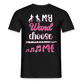 Flute player Flute player - Men's T-Shirt - black - Front - AI Model Male 178 light (178cm)