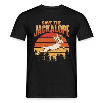Mythical Creatures Cryptid Design for Jackalo - Men's T-Shirt - black - Front - AI Model Male 178 light (178cm)