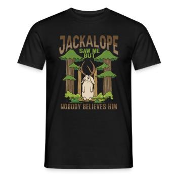 Mythical Creatures Cryptid Design for Jackalo - Men's T-Shirt - black - Front - AI Model Male 178 light (178cm)