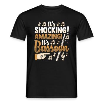 Fagott Musikinstrument für einen Fagottisten - Männer T-Shirt - Schwarz - Vorne - AI Model Male 178 light (178cm)