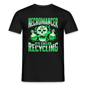 Conception de nécromanciens de recyclage de morts-vivants pour un - T-shirt homme - noir - Devant - AI Model Male 178 light (178cm)