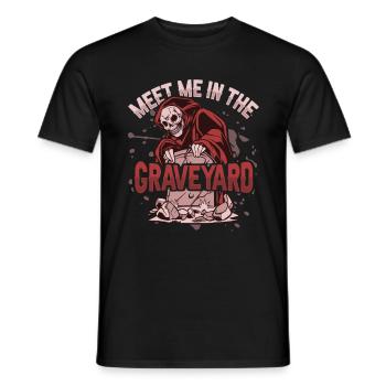 Conception du nécromancien du cimetière des morts-vivants pour un - T-shirt homme - noir - Devant - AI Model Male 178 light (178cm)