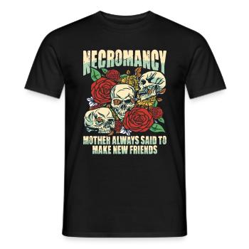 Undead necromancer design for a Satanist - Men's T-Shirt - black - Front - AI Model Male 178 light (178cm)