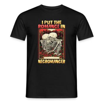 Undead Romance Necromancer Design for a - Men's T-Shirt - black - Front - AI Model Male 178 light (178cm)