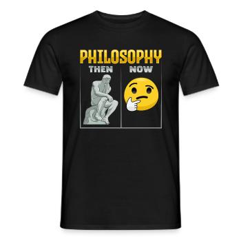 Philosophisches Design für einen Philosophen - Männer T-Shirt - Schwarz - Vorne - AI Model Male 178 light (178cm)