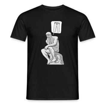Denker Statue Hose Design für einen Philosophen - Männer T-Shirt - Schwarz - Vorne - AI Model Male 178 light (178cm)