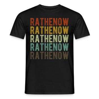 Rathenow Stadt Retro Vintage - Männer T-Shirt - Schwarz - Vorne - AI Model Male 178 light (178cm)