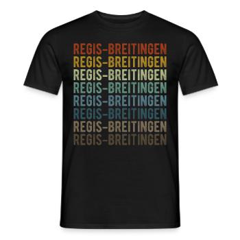Regis-Breitingen Ville Rétro Vintage - T-shirt homme - noir - Devant - AI Model Male 178 light (178cm)