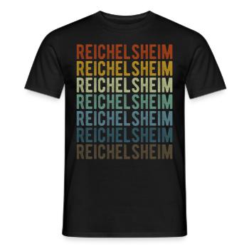 Reichelsheim Ville Rétro Vintage - T-shirt homme - noir - Devant - AI Model Male 178 light (178cm)